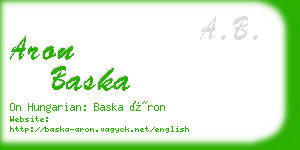 aron baska business card